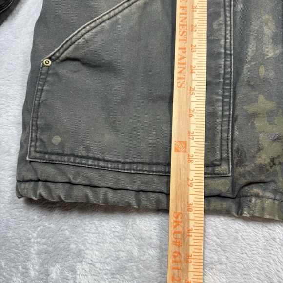 Big Smith Canvas Jacket Mens 2XL Black Chore Lined Workwear Heavily Distressed - Picture 11 of 16